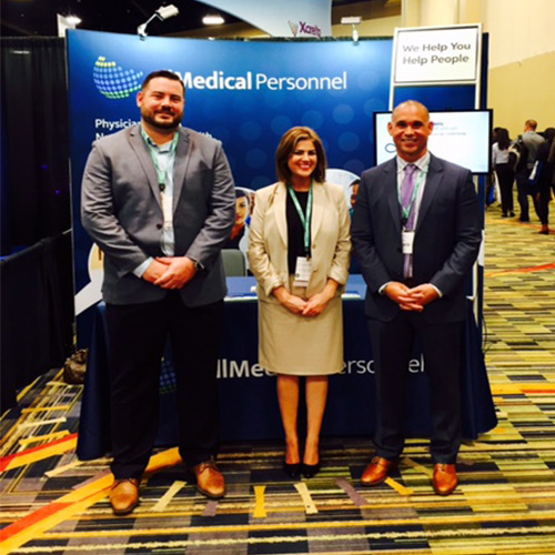 All Medical Personnel Representatives at our booth at SHM Conference in Orlando in 2018