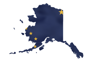 Alaska flag map