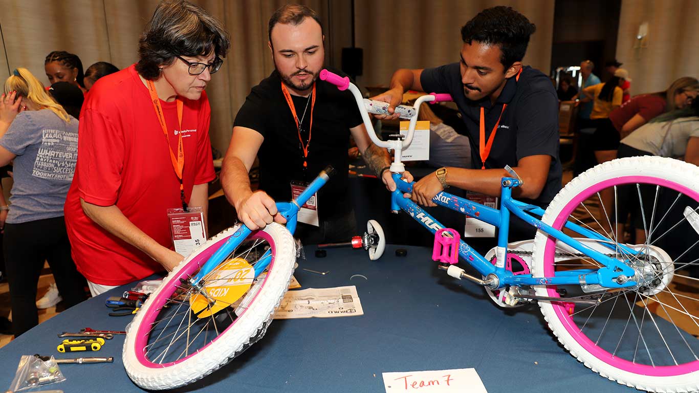 All Medical Personnel employees donate bicycles to Boys & Girls Club of Collin County