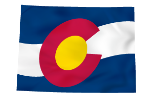 Colorado flag map