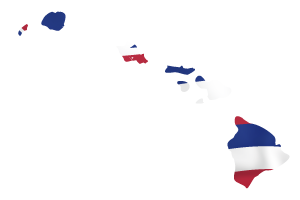 Hawaii flag map