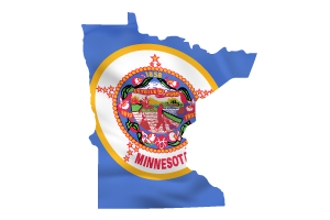 Minnesota flag map