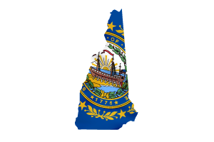 New Hampshire flag map