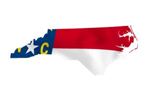 North Carolina flag map