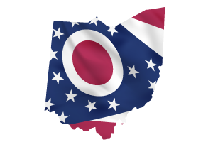 Ohio flag map