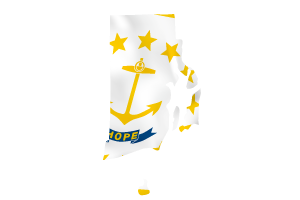 Rhode Island flag map