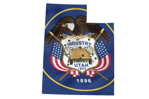 Utah flag map